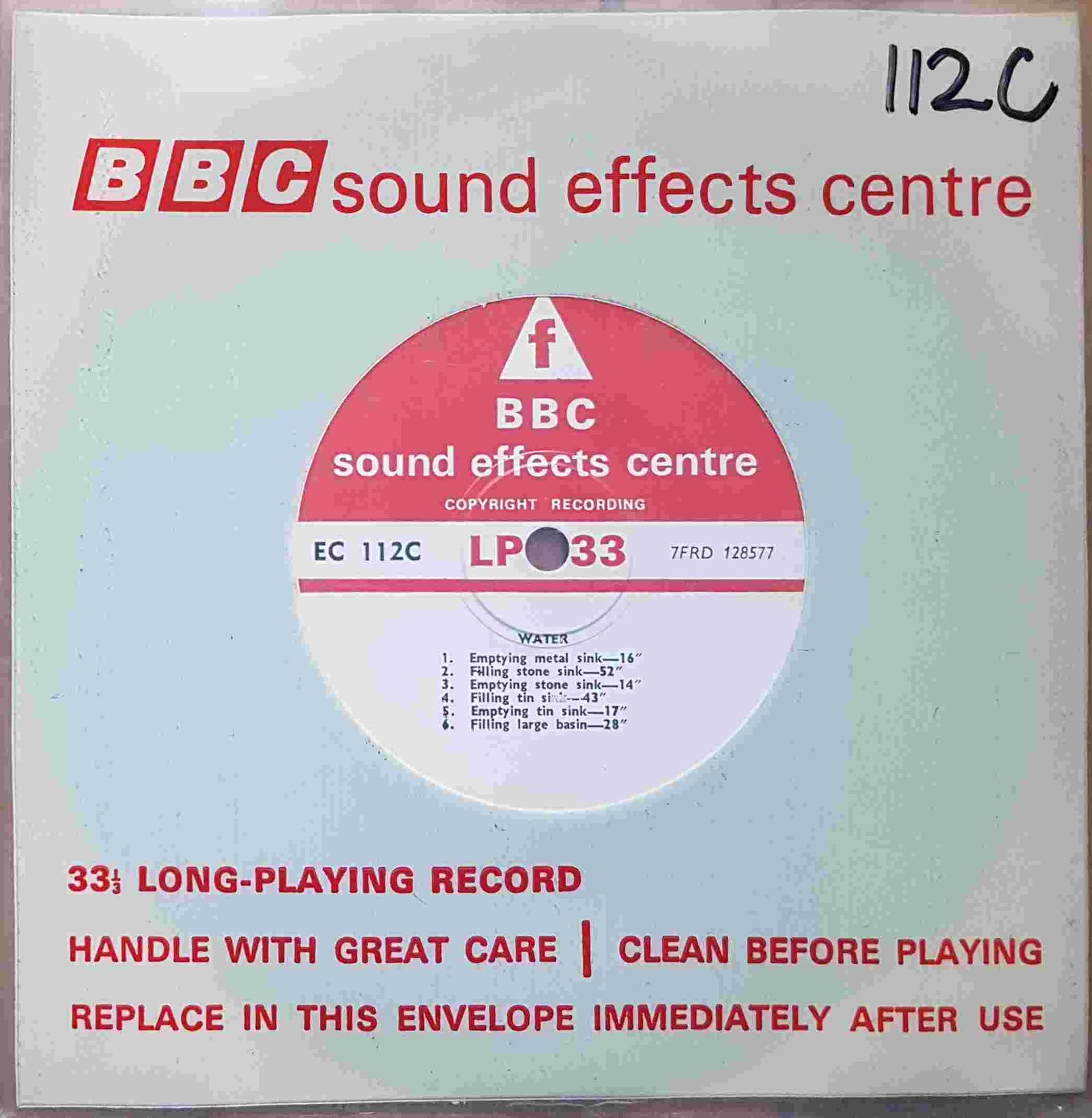 Picture of EC 112C Water by artist Not registered from the BBC records and Tapes library